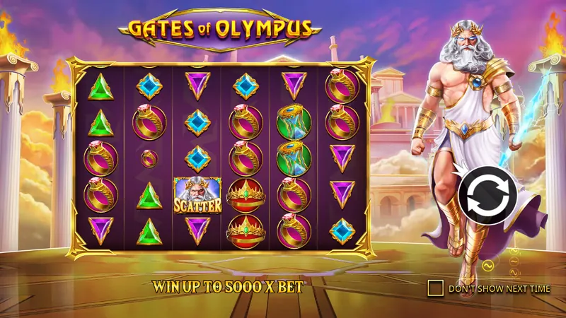 Gates of Olympus slot by Pragmatic Play – game screen Gates of Olympus slot by Pragmatic Play – game screen